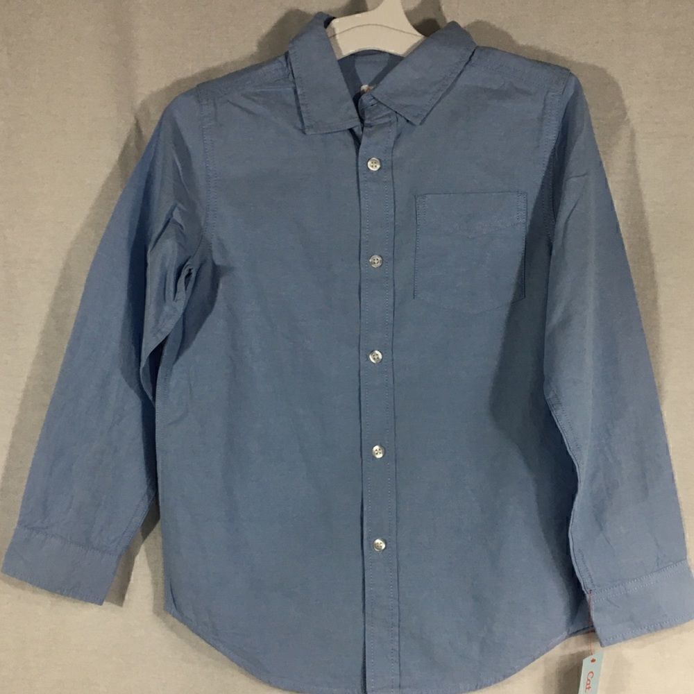 Medium NWT Cat& Jack long sleeved light blue size Medium 8/10 dress uniform shi…